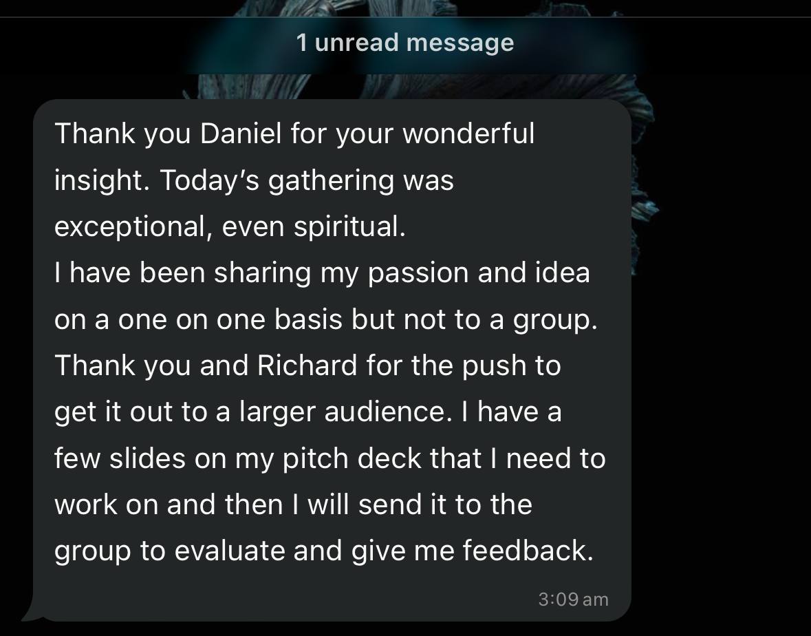 Testimonial from Tim, Sovereign Soul community member