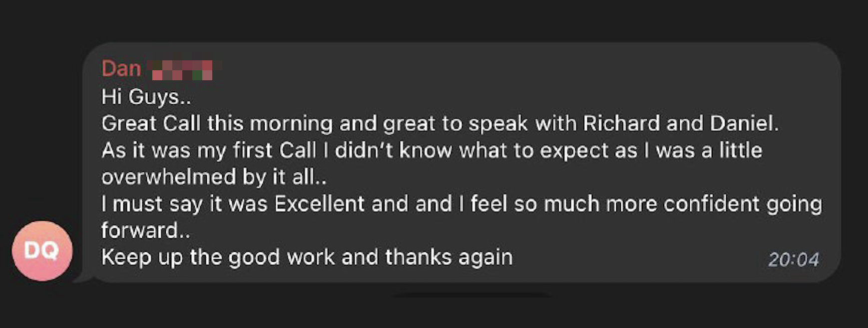 Testimonial from Dan, Sovereign Soul community member